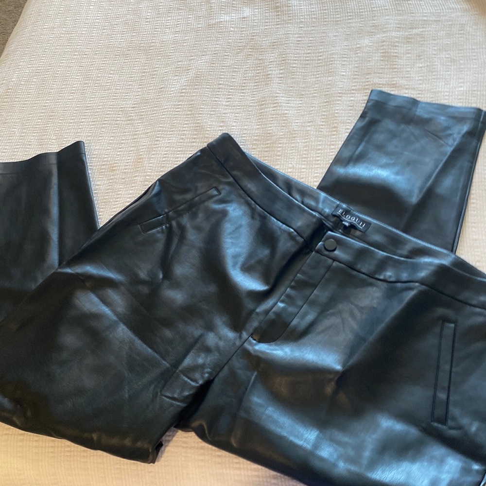 Faux leather pants